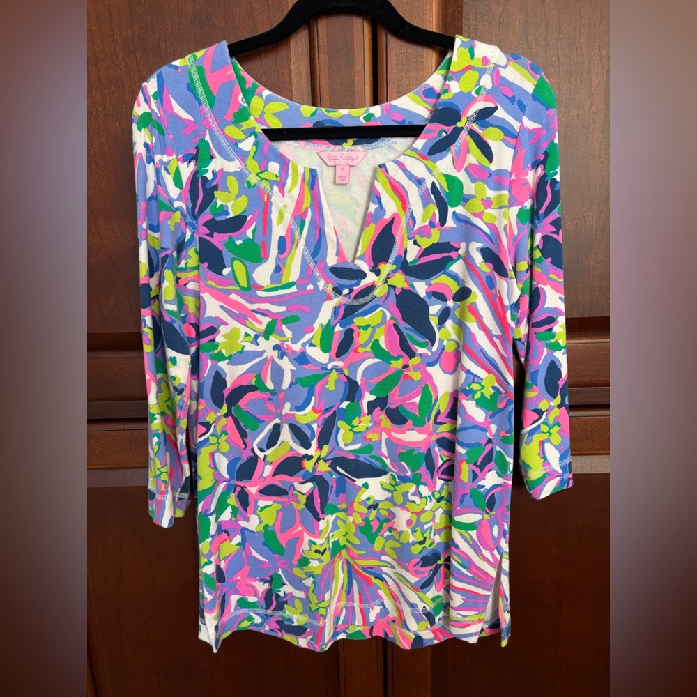 Lilly Pulitzer Justina Tunic Multi Havin A Blast Size Medium‎